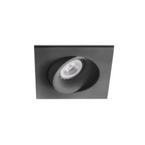 Faro Radon - Einbaustrahler - 92 x 92 mm, Ø 80 mm Einbaumaß - mattschwarz