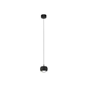 Nova Luce Conga - Hängelampe - Ø 9,6 x 140 cm - 13W LED inkl. - sand schwarz