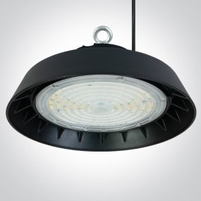ONE Light Industrial UFO Range Power - Hängeleuchte - Ø 26 x 16,2 cm - 3 Stufen dimmbar - 100W LED inkl. - IP65 - schwarz