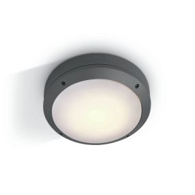 ONE Light Round E27 Outdoor - Außen-Decken-/Wandleuchte - Ø 26,5 x 8,8 cm - IP54 - anthrazit