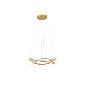 Nova Luce Celestia - Hängelampe -  Ø 60 x 120 cm - 87W dimmbar LED inkl. - messing gold