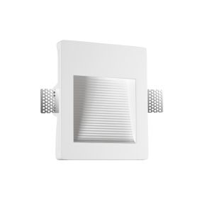 Nova Luce Cirocco - Wandeinbauleuchte - 17 x 14,2 cm - 1W LED inkl. - weißer Putz