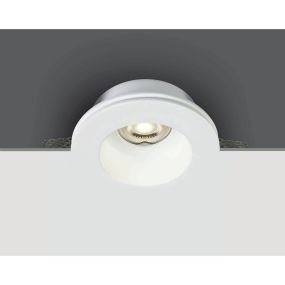 ONE Light Trimless Gypsum - Einbaustrahler - Ø 130 mm, Ø 132 mm Einbaumaß - weiß