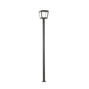 Faro Plaza - Laternenpfahl - Ø 24 x 219 cm - 24W LED inkl. - IP54 - dunkelgrau