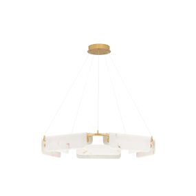 Nova Luce Aider - Hängelampe - Ø 93 x 130 cm - 45W dimmbar LED inkl. - messing gold