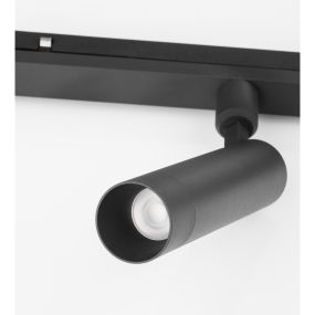 Nova Luce Lod 24V - Lichtpunkt Magnetschienensystem - Ø 3,2 x 19,6 cm - 10W LED inkl. - Sand schwarz