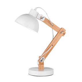 Nova Luce Lila - Tischleuchte - 59 cm - weiß und braun