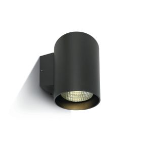 ONE Light Outdoor Wall Cylinders High Power - Außenwandleuchte - 14 x 18 x 18,5 cm - 20W dimmbare LED inkl. - IP65 - anthrazit - warmweiße Lichtfarbe