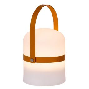 Lucide Little Joe - Außen-Tischleuchte - Ø 10 x 18,5 cm - 3 Stufen Dimmer - 3W LED inkl. - IP44 - braun