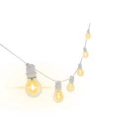 Century Italia Fiesta - 5,16m Lichtergirlande - 10 x 6W LED inkl. - IP44 - weiß