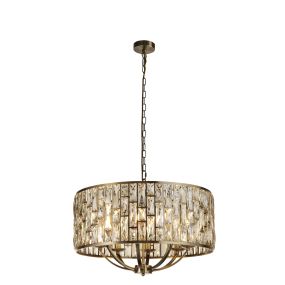 Searchlight Bijou - Hängeleuchte - Ø 64 x 150 cm - Messing antik und champagner