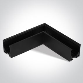 ONE Light Magnetschienensystem MINI - horizontales Aufputz-Winkelprofil - 11 x 2,7 x 3 cm - schwarz