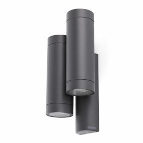 Faro Steps - Wandleuchte - 14 x 10 x 27 cm - IP44 - dunkelgrau