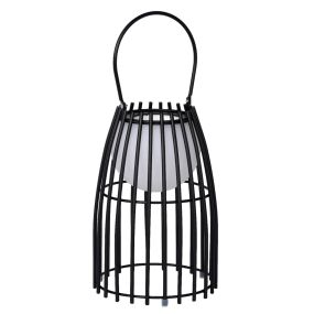 Lucide Fjara - wiederaufladbare Tischleuchte für draußen - 17 x 17,5 x 25 cm - 0,3W LED inkl. - IP44 - schwarz