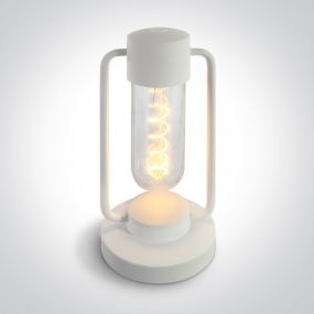 ONE Light Tragbare Tischleuchten - wiederaufladbar stufenlos dimmbar - Ø 13 x 30 cm - 1.8W LED inkl. - IP65 - weiß