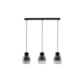 Nova Luce Blacu - Hängelampe - 75 x 120 x 15 cm - rauchiger Farbverlauf und Schwarz