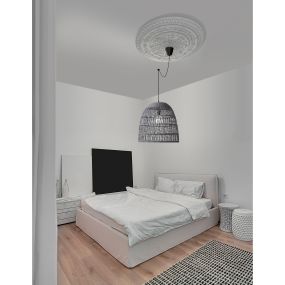 Nova Luce Destin - Hängeleuchte - Ø 46,5 x 250 cm - grau und schwarz