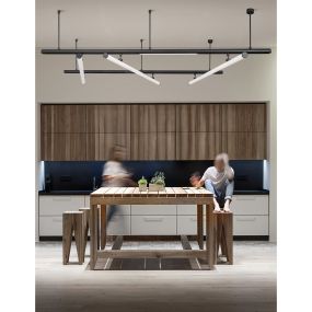 Nova Luce Ram 24V - Leuchte für Magnetprofilsystem - 150 x 12 cm - 38W LED inkl. - sandschwarz