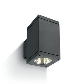 ONE Light Outdoor Wall Cylinders Up & Down Beam - Außenwandleuchte - 8 x 11,4 x 14,4 cm - 2 x 6W LED inkl. - IP54 - anthrazit
