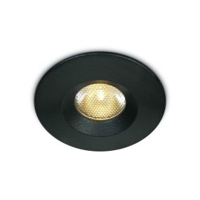 ONE Light - Einbaustrahler - Ø 46 mm, Ø 38 mm Einbaumaß - 3W dimmbare LED inkl. - IP65 - schwarz