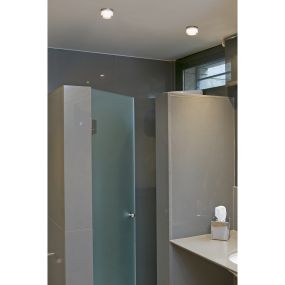 Faro Ebba - Decken-/Wandleuchte - Ø 7 x 6,5 cm - 4W LED inkl. - IP44 - silber
