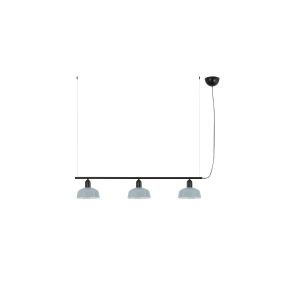 Faro Tatawin S - Pendelleuchte - 100 x 18,4 x 210 cm - schwarz satiniert und grau-blau glänzend