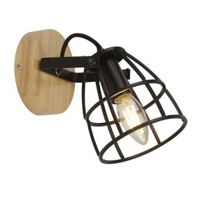 Searchlight Vision - Wandleuchte - 13 x 24 cm - mattschwarz
