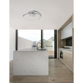 Nova Luce Plasencia - Deckenleuchte - Ø 49,5 x 11,5 cm - 27W LED inkl. - Chrom