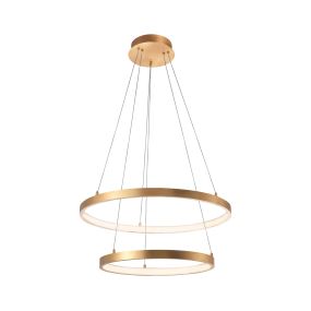 Nova Luce Leon - Hängeleuchte - Ø 60 x 150 cm - 65W LED inkl. - Blattgold