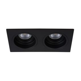 Lucide Embed - Einbaustrahler 2L - 175 x 91 mm, 170 x 83 mm Einbaumaß - schwarz
