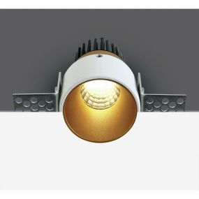 ONE Light - The Trimless Mini Range - Einbaustrahler - Ø 35 mm, Ø 40 mm Einbaumaß - 3W dimmbare LED inkl. - Messing und weiß
