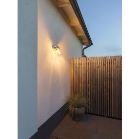 Konstsmide Vega - Außenwandleuchte - 11,5 x 18,5 x 24,5 cm - IP54 - Stahl verzinkt