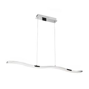 Nova Luce Cesena - Hängeleuchte - 105 x 8,5 x 120 cm - 42W LED inkl. - Chrom
