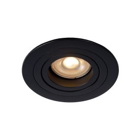 Lucide Tube Round - Einbaustrahler - Ø 90 mm, Ø 82 mm Einbaugröße - schwarz