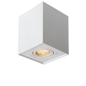 Lucide Tube quadratisch - Aufbaustrahler - 9,6 x 9,6 x 12,5 cm - weiß