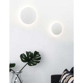 Nova Luce Astrid - Wandleuchte - Ø 18 x 4 cm - 12W LED inkl. - sandweiß