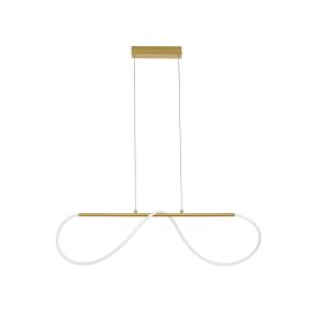 Nova Luce Tiriac - Pendelleuchte - 90 x 20 x 120 cm - 29W dimmbare LED inkl - gold und weiß