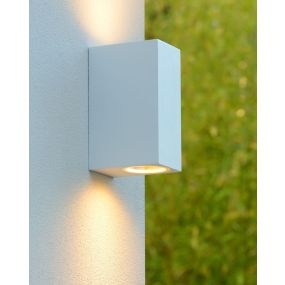 Lucide Zora 2 - Außenwandleuchte - 6,5 x 9 x 15 cm - 2 x 5W dimmbare LED inkl - IP44 - weiß