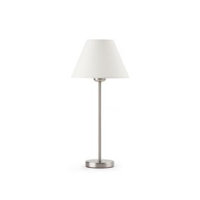 Faro Nidia - Tischleuchte - Ø 20 x 40 cm - weiß und nickel