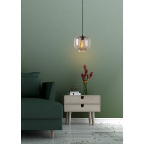 Lucide Medine - Hängeleuchte - Ø 25 x 156 cm - geräuchert