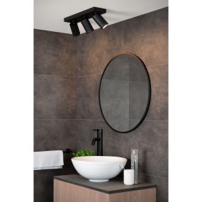 Lucide Taylor - Aufbaustrahler 3L - 38 x 10 x 12,5 cm - 3 x 5W dimmbare LED inkl. - dimmbar bis warm - IP44 - schwarz