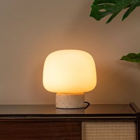 Lucide Anston - Tischleuchte - Ø 22 x 24 cm - taupe