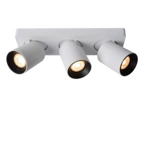 Lucide Nigel - Aufbaustrahler - 30 x 10 x 11,3 cm - 3 x5W dimmbar inkl - dimmbar auf warm - weiß