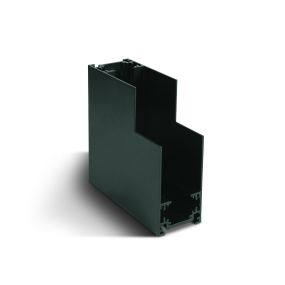 ONE Light magnetisches Schienensystem MAXI - vertikales Innen-Eckprofil - 11 x 7,5 x 4 cm - schwarz