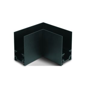 ONE Light Magnetschienensystem MAXI - horizontales Aufputz-Eckprofil - 11 x 7,5 x 4 cm - schwarz