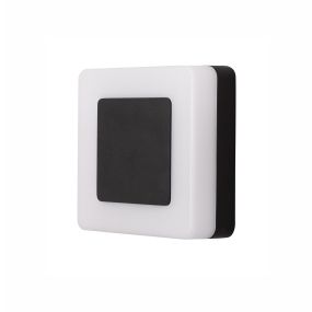 Nova Luce Tune - Außenwandleuchte - 15 x 5,5 x 15 cm - 9W LED inkl. - IP65 - schwarz und weiß