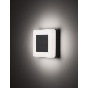 Nova Luce Tune - Außenwandleuchte - 15 x 5,5 x 15 cm - 9W LED inkl. - IP65 - schwarz und weiß