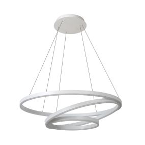 Lucide Triniti - Pendelleuchte - Ø 80 x 135 cm - 136W dimmbare LED inkl - weiß