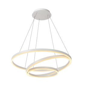 Lucide Triniti - Pendelleuchte - Ø 80 x 135 cm - 136W dimmbare LED inkl - weiß