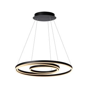 Lucide Triniti - Pendelleuchte - Ø 80 x 135 cm - 136W dimmbare LED inkl - schwarz